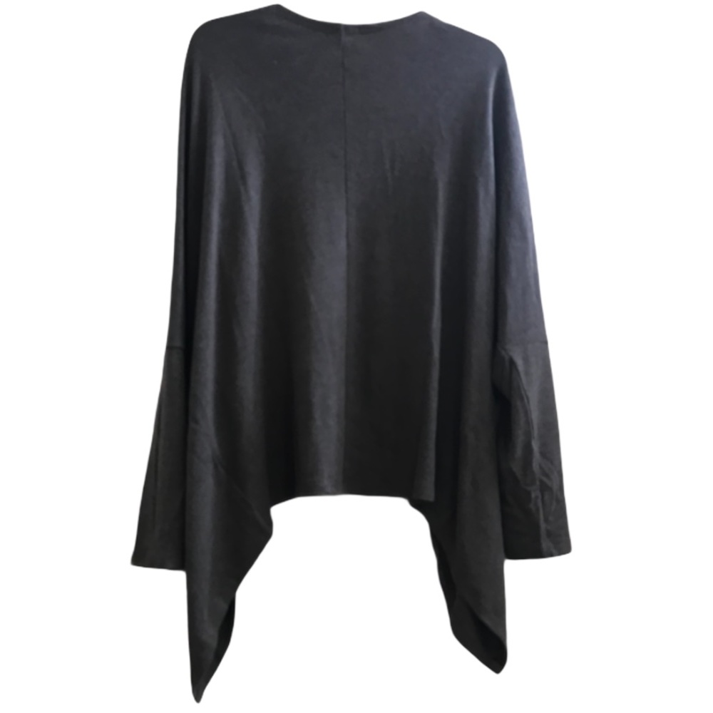 Leith long sleeve open front cardigan large grey - Picture 2 of 5